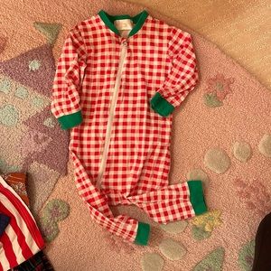 Cecil & Lou monogrammed M red Christmas pajamas